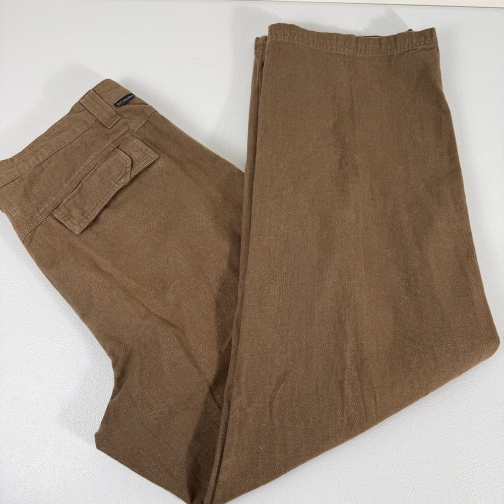 Columbia Vertex Mens 36x32 Brown Cotton Canvas Cargo Utility Pants AM 8344